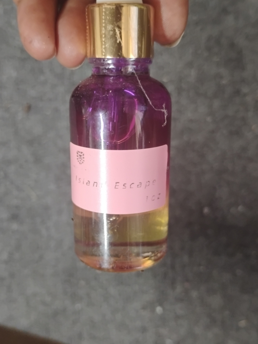Island Escape Body Oil - Pink & Purple Bottle